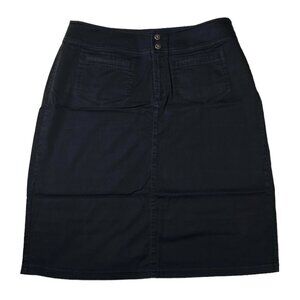 CHICO's Women's Cotton Summer Comfortable Black Straight Skirt Size 3 (XL/16-18)